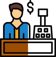 Cashier Vector Icon Design