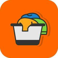 Laundry basket Vector Icon Design