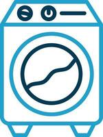 Washing machine Vector Icon Design