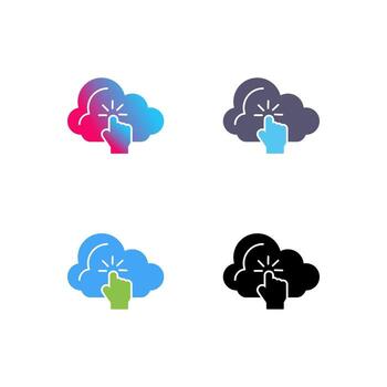 icono de vector de computación en la nube
