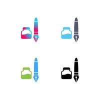 Ink and Pen Vector Icon