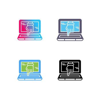 Computer Hacking Vector Icon