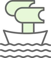 Trireme Vector Icon Design