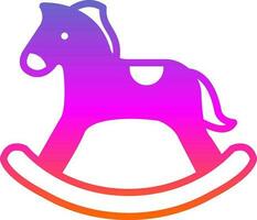 Rocking horse Vector Icon Design