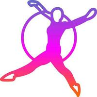 Trapeze artist Vector Icon Design