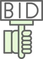 Bid Vector Icon Design