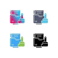 Data Cleaning Vector Icon