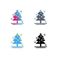 icono de vector de árbol de navidad