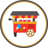 Ice cream cart Vector Icon Design