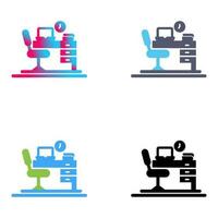 Office Desk Vector Icon