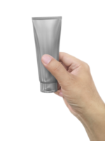 main en portant cosmétique Plastique tube, transparent Contexte png