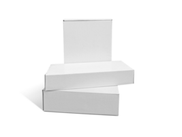 uppsättning av vit låda lång form produkt förpackning. transparent bakgrund png