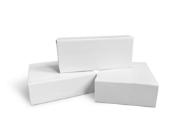 conjunto do branco caixa alta forma produtos embalagem. transparente fundo png