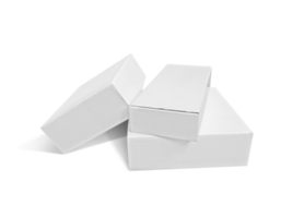 conjunto do branco caixa alta forma produtos embalagem. transparente fundo png