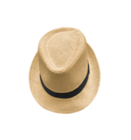 Vintage Straw hat fashion for man, transparent background png