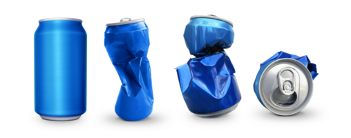 Compressed cans. transparent background png