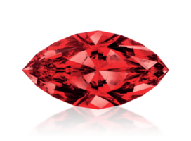 Red dazzling diamonds. on transparent background png