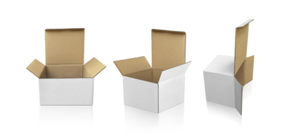 ouvert vide papier carton boîte, transparent Contexte png