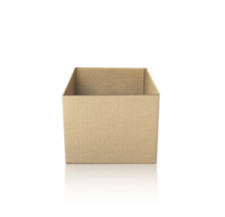 Open Empty Cardboard Box, transparent background png