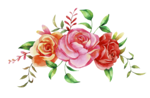 waterverf bundel van bloemen, hand- getrokken bloemen element, mooi bloesem png