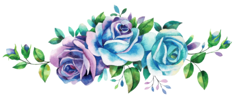 Aquarell Bündel von Blumen, Hand gezeichnet Blumen- Element, schön blühen png
