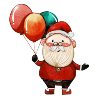 contento Santa Claus personaggio , carino Santa acquerello png