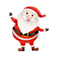 contento Santa Claus personaggio , carino Santa acquerello png