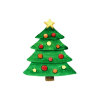 Natale nuovo anno decorazione acquerello icona png