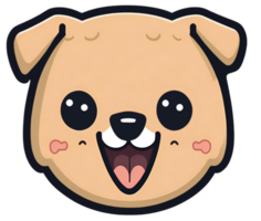 fofa cachorro feliz desenho animado. ai generativo png