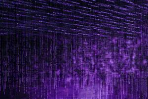 Purple gray raining hacker screen dark coding line. photo