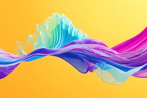 abstract wallpaper background. colorful flowing fabric, abstract, waves. photo