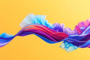 abstract wallpaper background. colorful flowing fabric, abstract, waves. photo