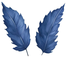 Watercolor green leaf. Generative AI png