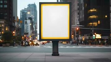 billboard blank for outdoor advertising poster on city street. photo