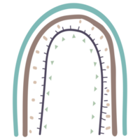 boho arc en ciel harmonie. ancien main dessiner style décoration fantaisie rêve. png