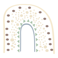 boho arco Iris harmonia. vintage mão desenhar estilo decoração fantasia Sonhe. png