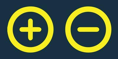 Plus and minus symbol. Basic mathematical symbol sign. Calculator button icon. minus icon business finance concept in vector. isolated vector