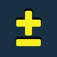 Plus and minus symbol. Basic mathematical symbol sign. Calculator button icon. minus icon business finance concept in vector. isolated vector