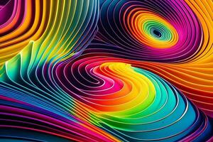 abstract wallpaper background. colorful flowing fabric, abstract, waves. AI generates photo