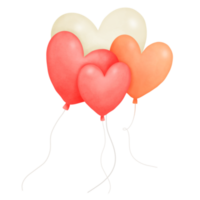 Heart balloons party png