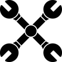 Cross wrench Vector Icon Design