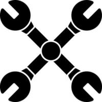 Cross wrench Vector Icon Design