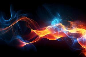 Technology and flames abstract graphical. photo
