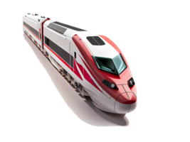 modern high speed train on transparent background png