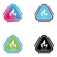 Caution Fire Vector Icon