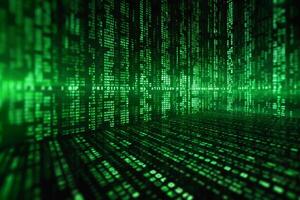 Matrix binary code background. photo