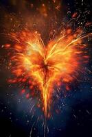 A single spark of love can Ignite your better self, extrude, detailed, rich colors, photography. photo