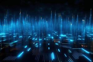 data, analysis, trade, graph, science fiction, future, background. photo