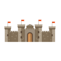Castle in flat style design png