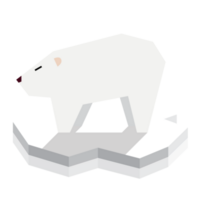 oso polar en un témpano de hielo png